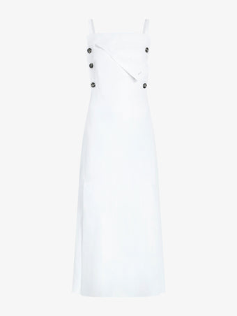 Proenza Schouler Still Life image of Candice Dress in Linen Viscose in Off White