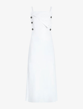 Proenza Schouler Still Life image of Candice Dress in Linen Viscose in Off White