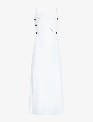 Proenza Schouler Still Life image of Candice Dress in Linen Viscose in Off White