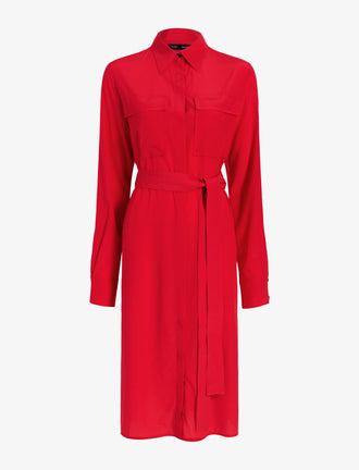 Proenza Schouler Still Life image of McKenna Dress in Stretch Silk Viscose in Red