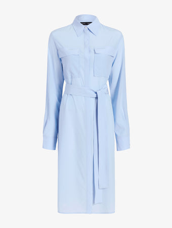 Proenza Schouler Still Life image of McKenna Dress in Stretch Silk Viscose in Pale Blue
