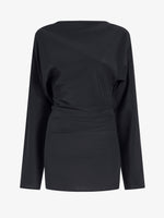 Proenza Schouler Still Life image of Keegan Top in Stretch Silk Viscose in Black