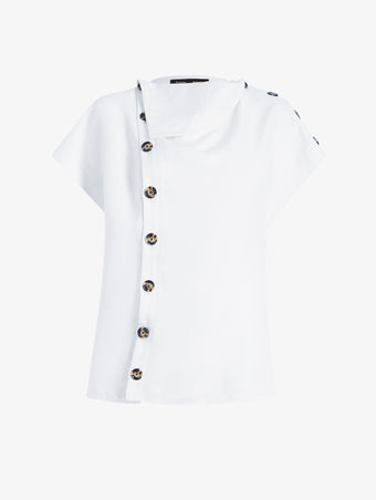 Proenza Schouler Still Life image of Zion Top in Linen Viscose in Off White