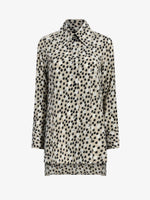 Proenza Schouler Still Life image of Emmeline Shirt in Printed Silk Viscose in Sand Multi