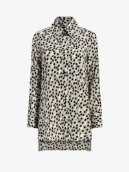 Proenza Schouler Still Life image of Emmeline Shirt in Printed Silk Viscose in Sand Multi