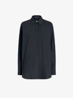 Proenza Schouler Still Life image of Addy Shirt in Compact Cotton Poplin in Black