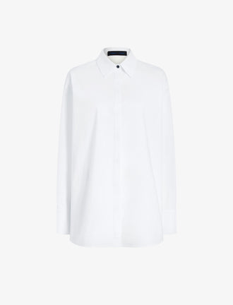 Proenza Schouler Still Life image of Addy Shirt in Compact Cotton Poplin in White