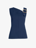Proenza Schouler Still Life image of Marin Top in Technical Nylon Jacquard in Midnight