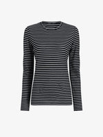 Proenza Schouler Still Life image of Mia T-Shirt in Cotton Stripe Jersey in Black Multi