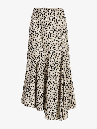 Proenza Schouler Still Life image of Joelle Skirt in Printed Silk Viscose in Sand Multi