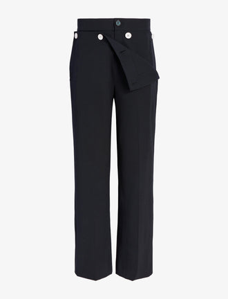 Proenza Schouler Still Life image of Oliver Pant in Wool Gabardine in Black