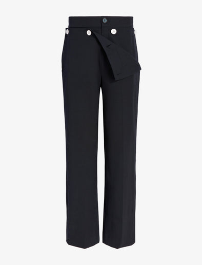 Proenza Schouler Still Life image of Oliver Pant in Wool Gabardine in Black