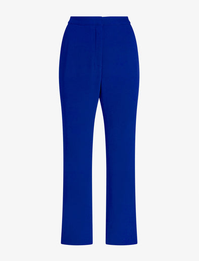 Proenza Schouler flat image of Alexia Pant in Bi-Stretch Suiting in cobalt
