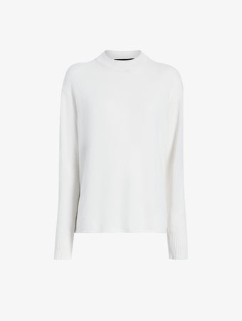 Proenza Schouler Still Life image of Corri Sweater in Silk Cotton Crepe Knit in Off White