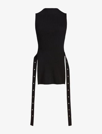 Proenza Schouler Still Life image of Rita Top in Rib Knit in Black