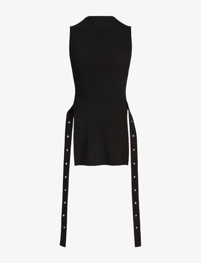 Proenza Schouler Still Life image of Rita Top in Rib Knit in Black