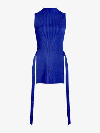 Proenza Schouler Still Life image of Rita Top in Rib Knit in Cobalt