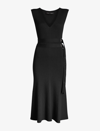 Proenza Schouler Still Life image of Madeline Dress in Rib Knit in Black