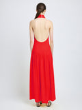 Proenza Schouler back image of model wearing Tala Dress in Viscose Georgette in