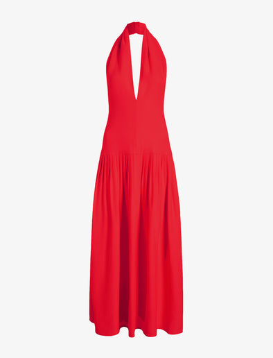 Proenza Schouler still life image of Tala Dress in Viscose Georgette in tomato
