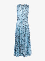Proenza Schouler flat image of Pat Dress in Printed Crinkle Chiffon in sky blue multi