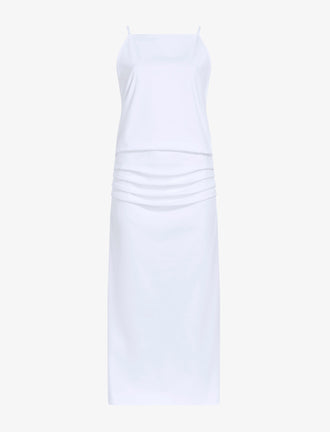 Proenza Schouler Still Life image of Priya Dress in Bi-Stretch Cotton Nylon in Off White