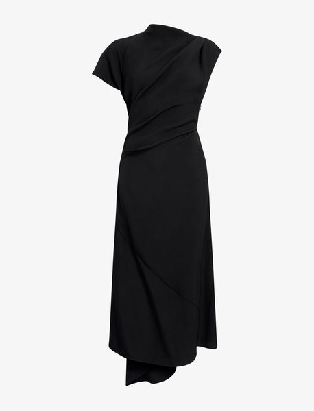 Hallie Dress in Hammered Viscose Black