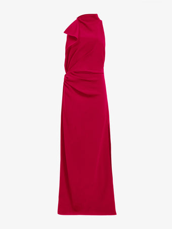 Proenza Schouler flat image of Devyn Dress in Matte Double Crepe in orchid