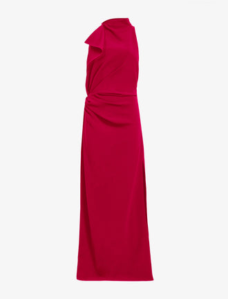 Proenza Schouler flat image of Devyn Dress in Matte Double Crepe in orchid