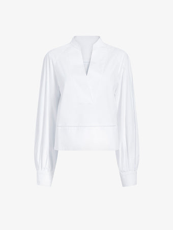 Proenza Schouler Still Life image of Grayson Top in Eco Cotton Poplin in White