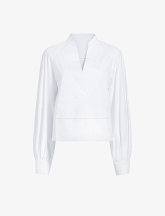 Proenza Schouler Still Life image of Grayson Top in Eco Cotton Poplin in White