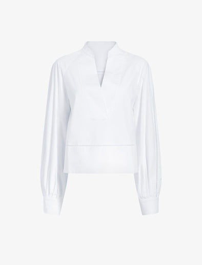 Proenza Schouler Still Life image of Grayson Top in Eco Cotton Poplin in White