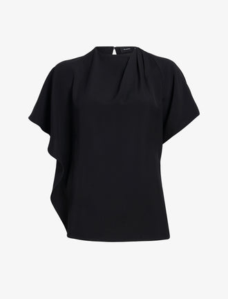 Proenza Schouler Still Life image of Etta Top in Hammered Viscose in Black