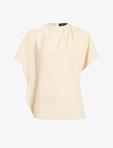 Proenza Schouler Still Life image of Etta Top in Hammered Viscose in Champagne