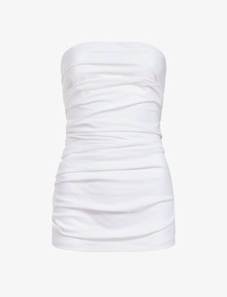 Proenza Schouler Still Life image of Lena Top in Bi-Stretch Cotton Nylon in Off White