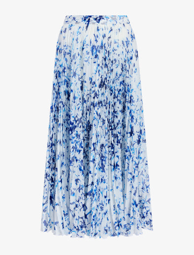 Proenza Schouler Still Life image of Cecily Skirt in Printed Crinkle Chiffon in Off White Multi