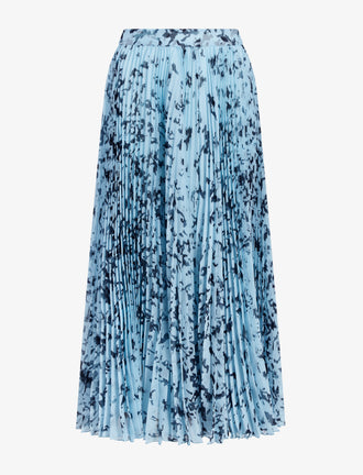 Proenza Schouler Still Life image of Cecily Skirt in Printed Crinkle Chiffon in Sky Blue Multi