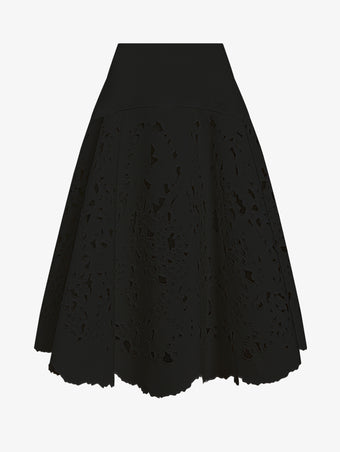 Proenza Schouler Still Life image of Olene Skirt in Broderie Anglaise in Black