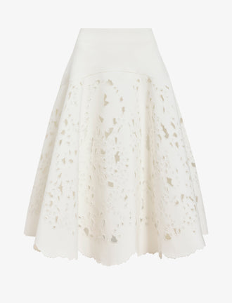 Proenza Schouler Still Life image of Olene Skirt in Broderie Anglaise in White