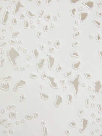 Proenza Schouler Detail image of fabric of Olene Skirt in Broderie Anglaise in White