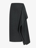 Proenza Schouler Still Life image of Amery Skirt in Textured Suiting in Charcoal Melange