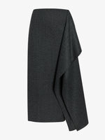 Proenza Schouler Still Life image of Amery Skirt in Textured Suiting in Charcoal Melange