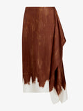 Proenza Schouler Still Life image of Amery Skirt in Double Printed Silk Twill in Sienna Multi
