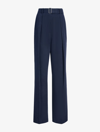 Proenza Schouler Still Life image of Vera Pant in Cotton Linen Suiting in Navy