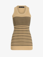Proenza Schouler Still Life image of Roberts Top in Matte Viscose Rib in Khaki Multi