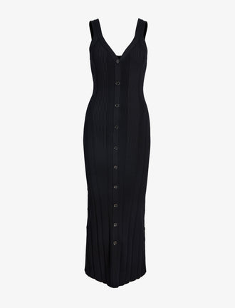 Proenza Schouler Still Life image of Ellis Dress in Column Rib in Black