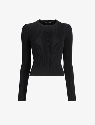 Proenza Schouler Still Life image of Currin Top in Column Rib in Black
