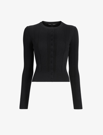 Proenza Schouler Still Life image of Currin Top in Column Rib in Black