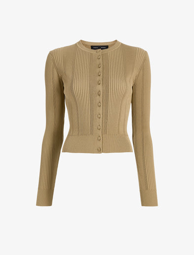 Proenza Schouler Still Life image of Currin Top in Column Rib in Bronze