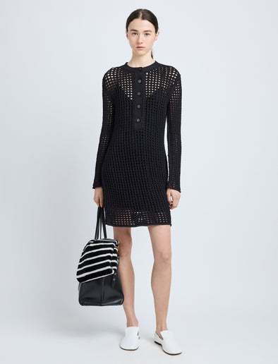 proenza schouler crochet knit dress Proenza Schouler Crochet Mini Dress | Yellow